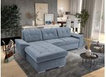 Ecksofa EXXPO - SOFA FASHION "Derby Inkl. Kopfteilverstellung, wahlw. Bett & Bettkasten, L-Form", blau (light denim), B:277cm H:92cm T:206cm, Sofas, Ecksofa, EXTRA an Komfort zum Relaxen, Entspannen und Wohlfühlen