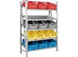 Komplettregal R 7000, 5 schräge Fachebenen, T 500 x B 1283 mm