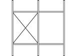 Komplettregal MBR 3000, Anbaufeld, 3 schräge Fachebene, 1536 x 400 x 1004 mm