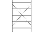 Fachbodenregal SSI Schäfer R3000, Grundregal, 5 verzinkte Böden, Tiefe 500 mm, Fachlast 150 kg, B 1345/1315 x H 1960 mm
