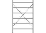 Grundregal R 3000, 6 Böden, B 1345 mm x T 400 mm, Böden lackiert
