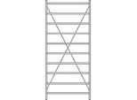 Grundregal R 3000, 10 Böden, B 1345 mm x T 400 mm, Böden lackiert