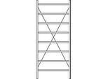 Grundregal R 3000, 8 Böden, B 1055 mm x T 500 mm, Böden lackiert