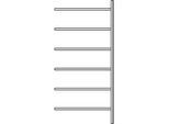 Anbauregal R 3000, 6 Böden, B 1025 mm x T 600 mm, Böden lackiert