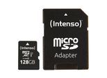 Intenso Speicherkarte »128 GB microSDXC UHS-I Performance«, (UHS-I Class 10 90 MB/s Lesegeschwindigkeit), inklusive SD-Adapter
