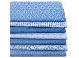 Patchwork- und Quiltpaket "Grafik", jeans/weiß