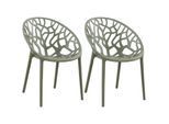 CLP Gartenstühle 2er Set stapelbar wetterfest Hope, Gartensessel mit Lehnen UV-beständig, Outdoorstühle aus Kunststoff bis 150 kg belastbar