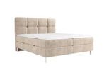 Esposa Boxbett , Taupe , Textil , H3 , 7-Zonen , Höhe ca. 20 cm , 180x200 cm , Bettkasten, gepolstertes Kopfteil, Stoffauswahl, Topper durchgehend, in verschiedenen Größen erhältlich, Topperauswahl , Schlafzimmer, Betten, Boxspringbetten