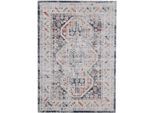 Teppich CARPETFINE "Rina", blau, B:140cm H:3mm L:200cm, Polypropylen (PP), Teppiche, Teppich, Orient Vintage Look, Wohnzimmer