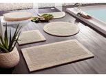 my home Badematte »Kapra, Badvorleger, Badezimmer Teppich«, beidseitig nutzbar-fussbodenheizungsgeeignet-strapazierfähig, mit Bordüre, Badteppich, Badematte, Baumwolle