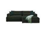 Ecksofa Fabiona rechts Schwarz