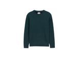 TOM TAILOR Herren Strickpullover aus Baumwolle, grün, Meliert, Gr. M