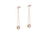 Paar Creolen "Ring", Damen, Gr. Messing, rosa, COLLEZIONE ALESSANDRO, Ohrringe