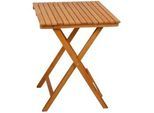 Gardenson Balkontisch , Braun , Holz , Akazie , Hartholz , quadratisch , 55x72x55 cm , klappbar, wetterbeständig, platzsparend , Gartenmöbel, Gartentische, Klapptische