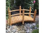 Zierbrücke PROMADINO "Luise", braun (honigbraun), B:63cm H:69cm L:128cm, Holzwerkstoff, Gartenfiguren, BxTxH: 63x128x69cm, aus FSC-zertifiziertem Holz