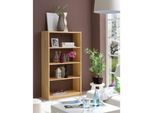 TiCAA Standregal Bücherregal Kiefer Natur H145cm