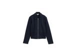 TOM TAILOR Damen Regular Fit Jacke mit Reißverschluss, blau, Uni, Gr. M