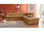 Ecksofa DOMO COLLECTION "Lagoa, moderne Sitzheftung, bequem und komfortabel, L-Form", gold, B:271cm H:76cm T:232cm, Sofas, Ecksofa, wahlweise mit Bettfunktion, frei im Raum stellbar, große Farbvielfalt