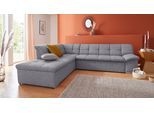 Ecksofa DOMO COLLECTION "Lagoa, moderne Sitzheftung, bequem und komfortabel, L-Form", grau, B:271cm H:76cm T:232cm, Sofas, Ecksofa, wahlweise mit Bettfunktion, frei im Raum stellbar, große Farbvielfalt