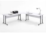 FMD Eckschreibtisch »Calvi« frei stellbar, XL-Arbeitsplatz, in 3 Grössen - 4 Aufstellmöglichkeiten