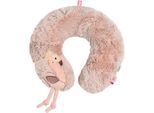 Nackenkissen FEHN "Lazy, Crazy & Pink, Flamingo", Baby, Gr. B/H/L: 23cm x 4,2cm x 21cm, rosa (rose), Baumwolle, Elasthan, Polyester, Funktionskissen