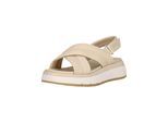 Sandale CLARKS "Tuscan", Damen, Gr. 40, weiß, Leder, Schuhe Sandale, mit besonders flexibler und leichter Sohle