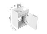 Gäste WC Badmöbel Cubi Slimline 40cm SoftClose in versch. Ausführungen
