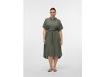 Vero Moda Curve Hemdblusenkleid »VMBUMPY SS SHIRT DRESS WVN GA CUR«, Sommerkleid