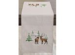 Stickläufer "Rehe in Winterlandschaft"