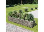 vidaXL Gabionen-Hochbeet Verzinkter Stahl 270×50×50 cm