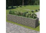 vidaXL Gabionen-Hochbeet Verzinkter Stahl 450×90×100 cm