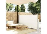 vidaXL Ausziehbare Seitenmarkise 120×500 cm Creme