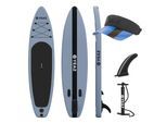 YEAZ Aufblasbares Premium Allround SUP im Riviera-Design mit Sonnenschutz-Visier – Set für stilvolle Sommerabenteuer SUP Board MARINA EXOTRACE Riviera inkl. ESCAPADE Solar Visor