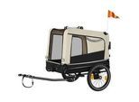 tectake Hundeanhänger Woofrider,inklusive Reflektoren, Leine und Warnfahne,beige , Beige , Metall , 78.5x89x141 cm , Freizeit, Sport & Fitness, Fahrräder, Fahrradzubehör