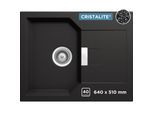 Granitspüle SCHOCK "Lucca", schwarz, B:64cm H:30,5cm T:51cm, Domogranit, Küchenspülen, Granitspüle