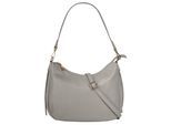 Umhängetasche CLUTY, Mädchen, Gr. B/H/T: 31cm x 24cm x 7cm onesize, grau, Leder, leicht glänzend, unifarben, Taschen Umhängetasche, echt Leder, Made in Italy
