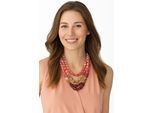 Kette mit Anhänger "Marble", Damen, Gr. onesize, PTFE-Kunststoff, rot, COLLEZIONE ALESSANDRO, Basic, Halsketten, Exclusive Statemenkette