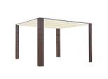 vidaXL Pavillon mit Dach Poly Rattan 300x300x200 cm Braun und Creme