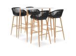 vidaXL 5-tlg. Bar-Set Weiß und Schwarz