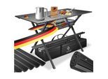 KESSER® Campingtisch faltbar Klapptisch mit Aluminiumrahmen Aufrollbare Tischplatte Falttisch klappbar 145x70x70cm bis 100kg inkl. Tragetasche mit Trageband & Netztasche