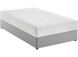 Boxbett "BELINA", grau (hellgrau), B:90cm L:200cm, 100% PES, ATLANTIC HOME COLLECTION, Komplettbetten, mit Taschenfederkernmatratze und geräumigem Bettkasten