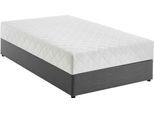 Boxbett "BELINA", grau (anthrazit), B:100cm L:200cm, 100% PES, ATLANTIC HOME COLLECTION, Komplettbetten, mit Taschenfederkernmatratze und geräumigem Bettkasten