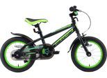 Kinderfahrrad BIKESTAR "Urban Jungle" Gr. 20, schwarz (grün, schwarz), Fahrräder, Kinder, 20cm, 14 Zoll (35,56cm)