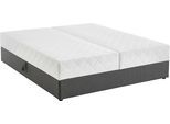 Boxbett "BELINA", grau (anthrazit), B:180cm L:200cm, 100% PES, ATLANTIC HOME COLLECTION, Komplettbetten, mit Taschenfederkernmatratze und geräumigem Bettkasten