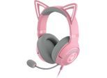 Razer Kraken Kitty V2 Kopfhörer gaming mit kabel mit Mikrofon - Rosa/Grau