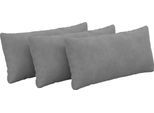 Polsterauflage SIT & MORE "Zoe", grau, B:60cm H:30cm T:10cm, 100% Polyester, Polsterauflagen, Polsterauflage