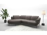Ecksofa SIT & MORE "Zoe", grau (fango), B:309cm H:87cm T:199cm, 100% Polyester, Sofas, Ecksofa, ink.Sitztiefenverstellung, wahlweise mit Kopfteilverstellung