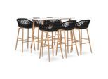 vidaXL 7-tlg. Bar-Set Weiß und Schwarz