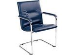 Freischwinger Rumba, Kunstleder, blau