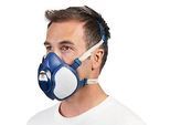 Atemschutzmaske 3M 4251+, Typ A1P2, gegen organische Dämpfe, mit integrierten Filtern und Ventilen, wiederverwendbar, blau-weiss, 1 Stück